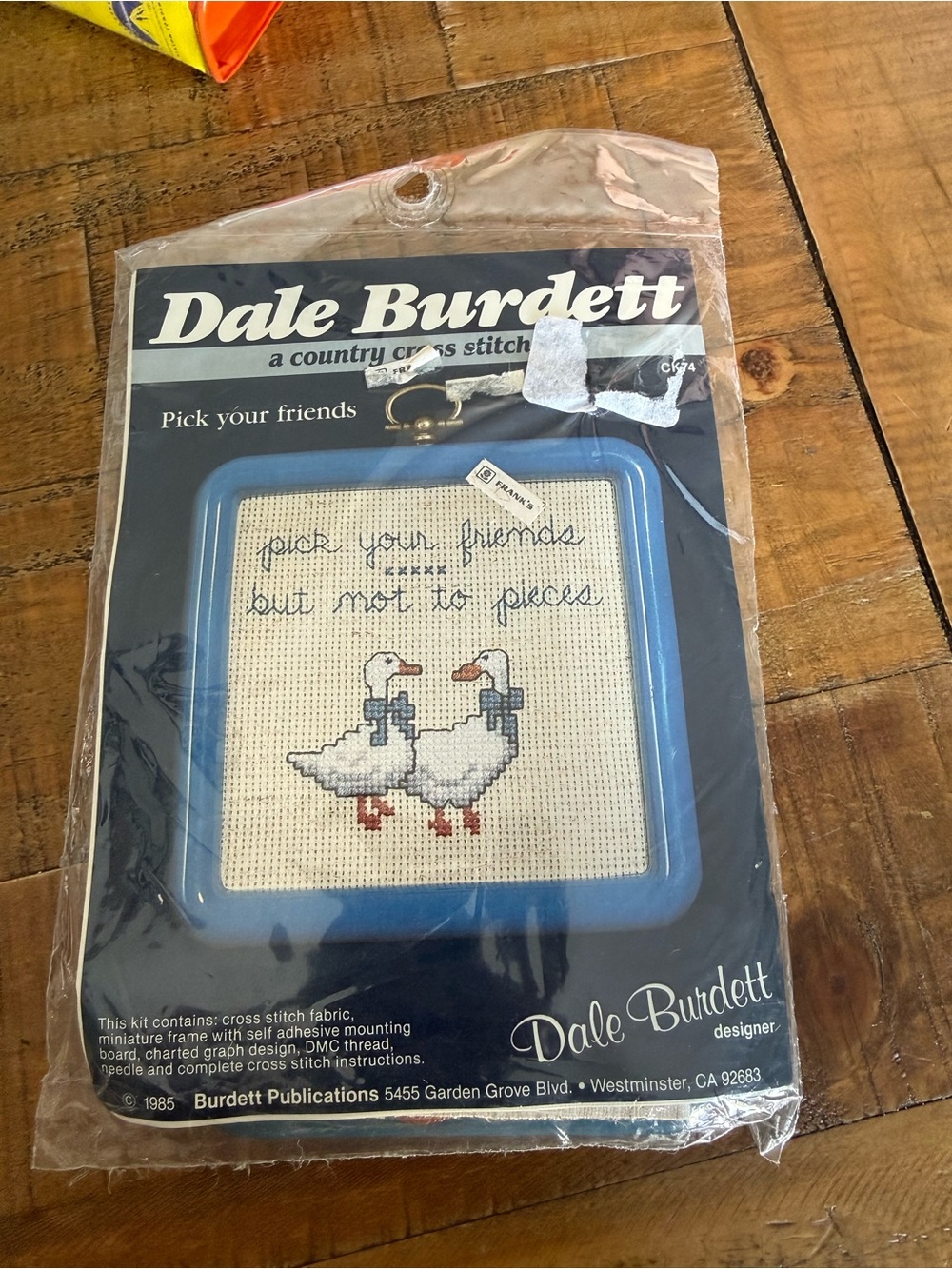 Vintage Cross Stitch Kit Goose Dale Burnett SEALED